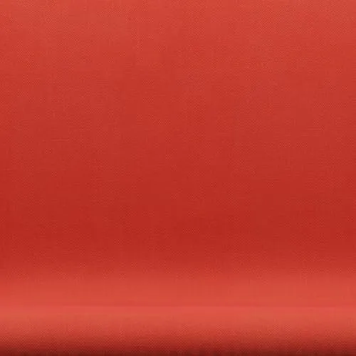 Fritz Hansen Swan™ Sofa 2 Seater, Satin Brushed Aluminium/Steelcut Light Red