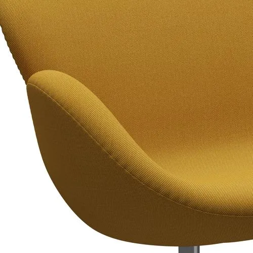 Fritz Hansen Swan™ Sofa 2 Seater, Satin Brushed Aluminium/Steelcut Trio Mustard