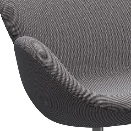 Fritz Hansen Swan™ Sofa 2 Seater, Satin Brushed Aluminium/Steelcut Trio Soft Blue/Brown/Black
