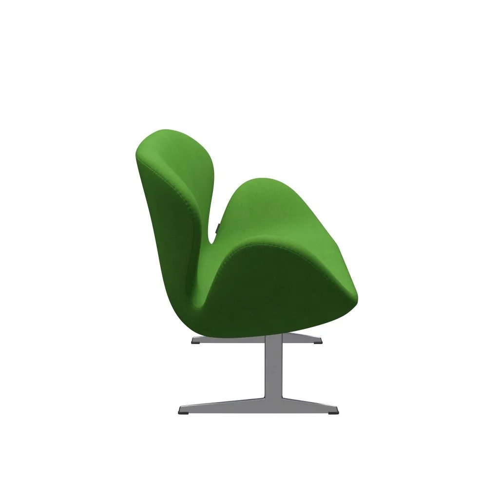 Fritz Hansen Swan™ Sofa 2 Seater, Satin Brushed Aluminium/Tonus Light Green