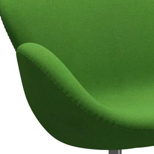 Fritz Hansen Swan™ Sofa 2 Seater, Satin Brushed Aluminium/Tonus Light Green