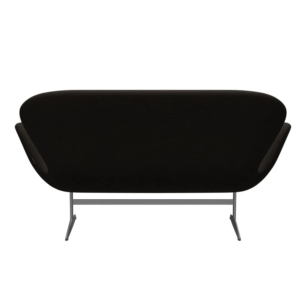 Fritz Hansen Swan™ Sofa 2 Seater, Silver Grey/Diablo Chocolate Dark