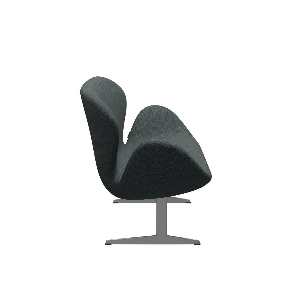 Fritz Hansen Swan™ Sofa 2 Seater, Silver Grey/Diablo Steel Grey