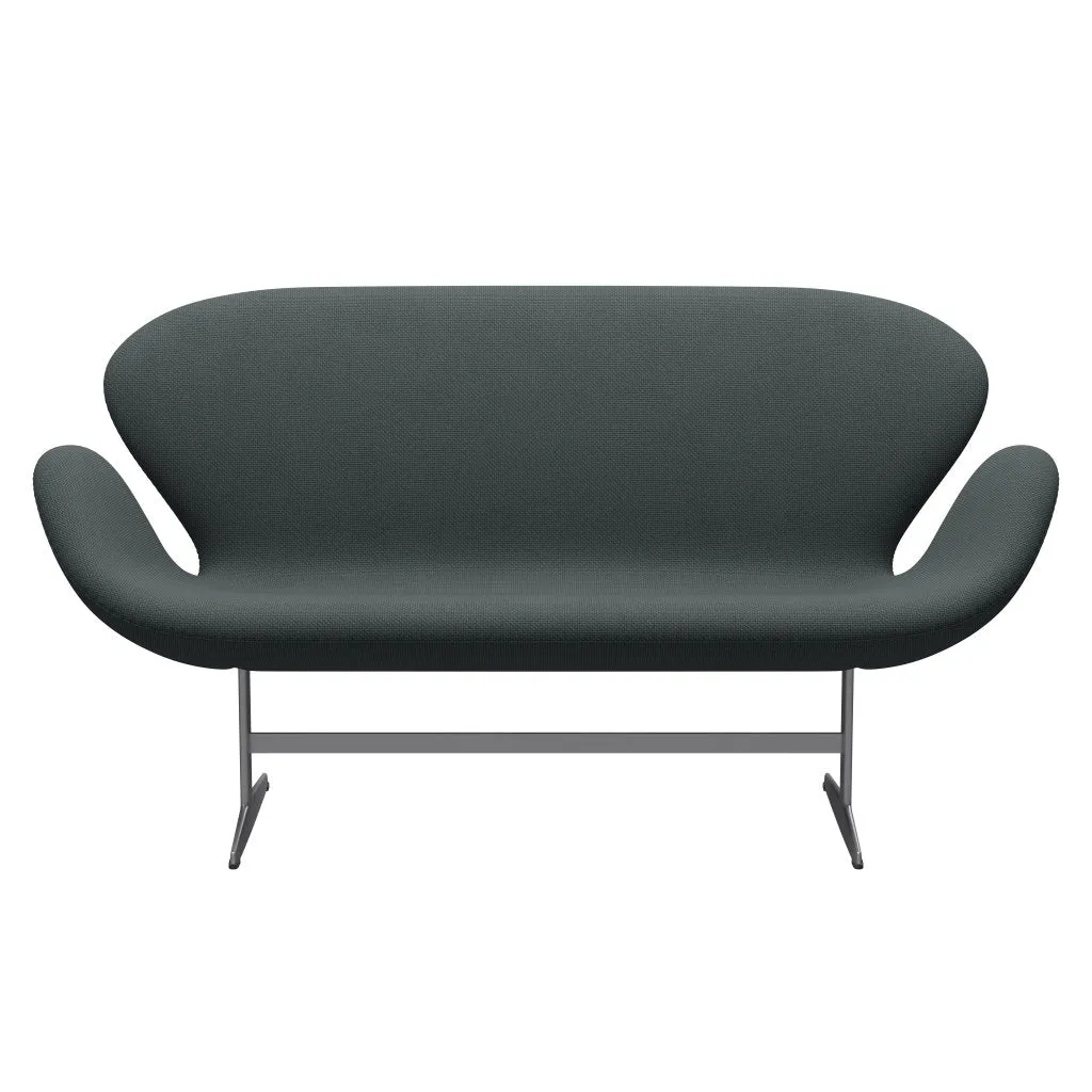 Fritz Hansen Swan™ Sofa 2 Seater, Silver Grey/Diablo Steel Grey
