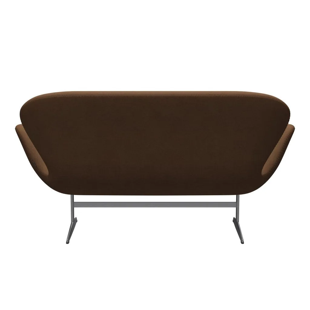 Fritz Hansen Swan™ Sofa 2 Seater, Silver Grey/Divina Light Brown