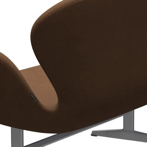Fritz Hansen Swan™ Sofa 2 Seater, Silver Grey/Divina Light Brown