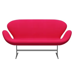 Fritz Hansen Swan™ Sofa 2 Seater, Silver Grey/Divina Lipstick Pink