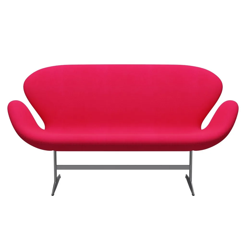 Fritz Hansen Swan™ Sofa 2 Seater, Silver Grey/Divina Lipstick Pink