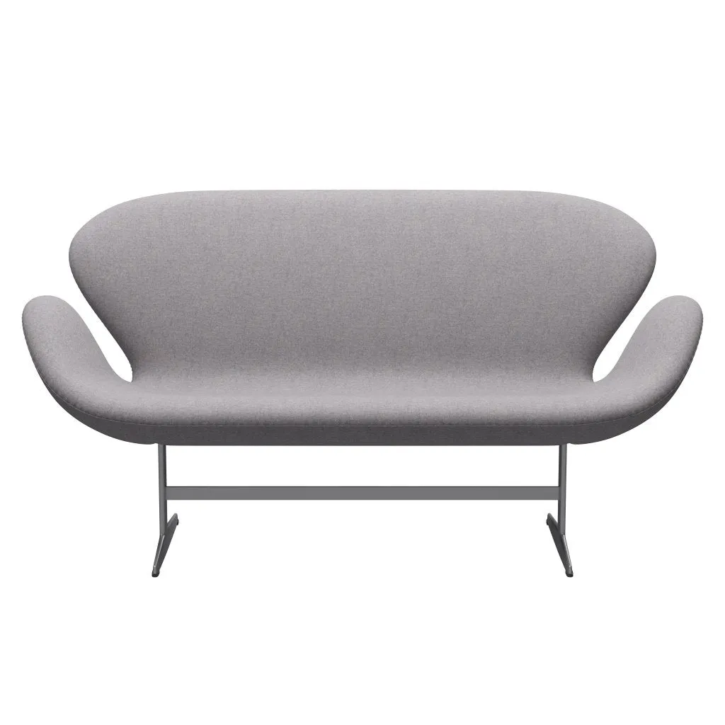 Fritz Hansen Swan™ Sofa 2 Seater, Silver Grey/Divina Md Cool Light Grey
