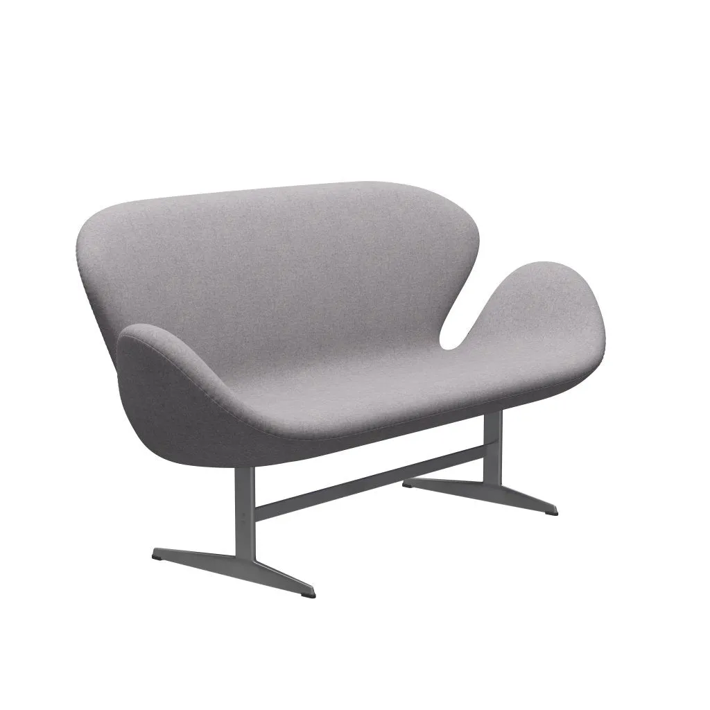 Fritz Hansen Swan™ Sofa 2 Seater, Silver Grey/Divina Md Cool Light Grey