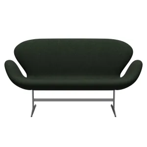 Fritz Hansen Swan™ Sofa 2 Seater, Silver Grey/Divina Md Moss Green
