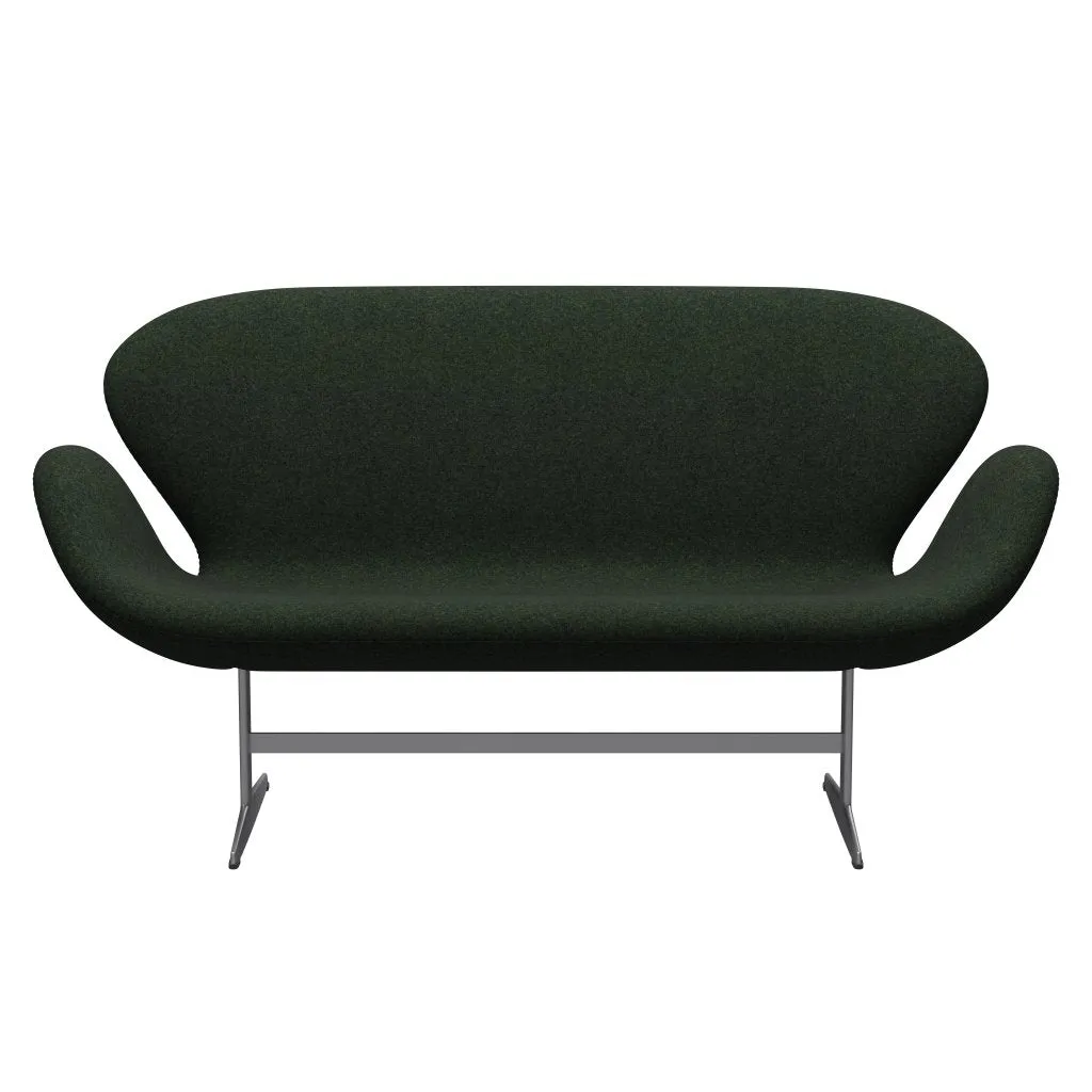 Fritz Hansen Swan™ Sofa 2 Seater, Silver Grey/Divina Md Moss Green
