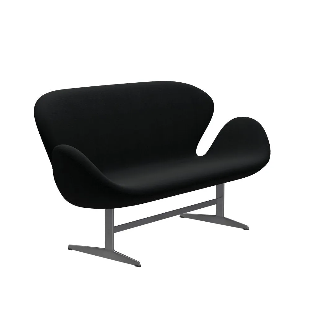 Fritz Hansen Swan™ Sofa 2 Seater, Silver Grey/Fame Black