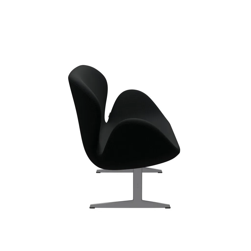 Fritz Hansen Swan™ Sofa 2 Seater, Silver Grey/Fame Black