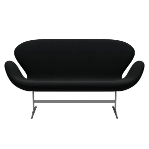 Fritz Hansen Swan™ Sofa 2 Seater, Silver Grey/Fame Black