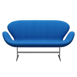 Fritz Hansen Swan™ Sofa 2 Seater, Silver Grey/Fame Ocean Blue