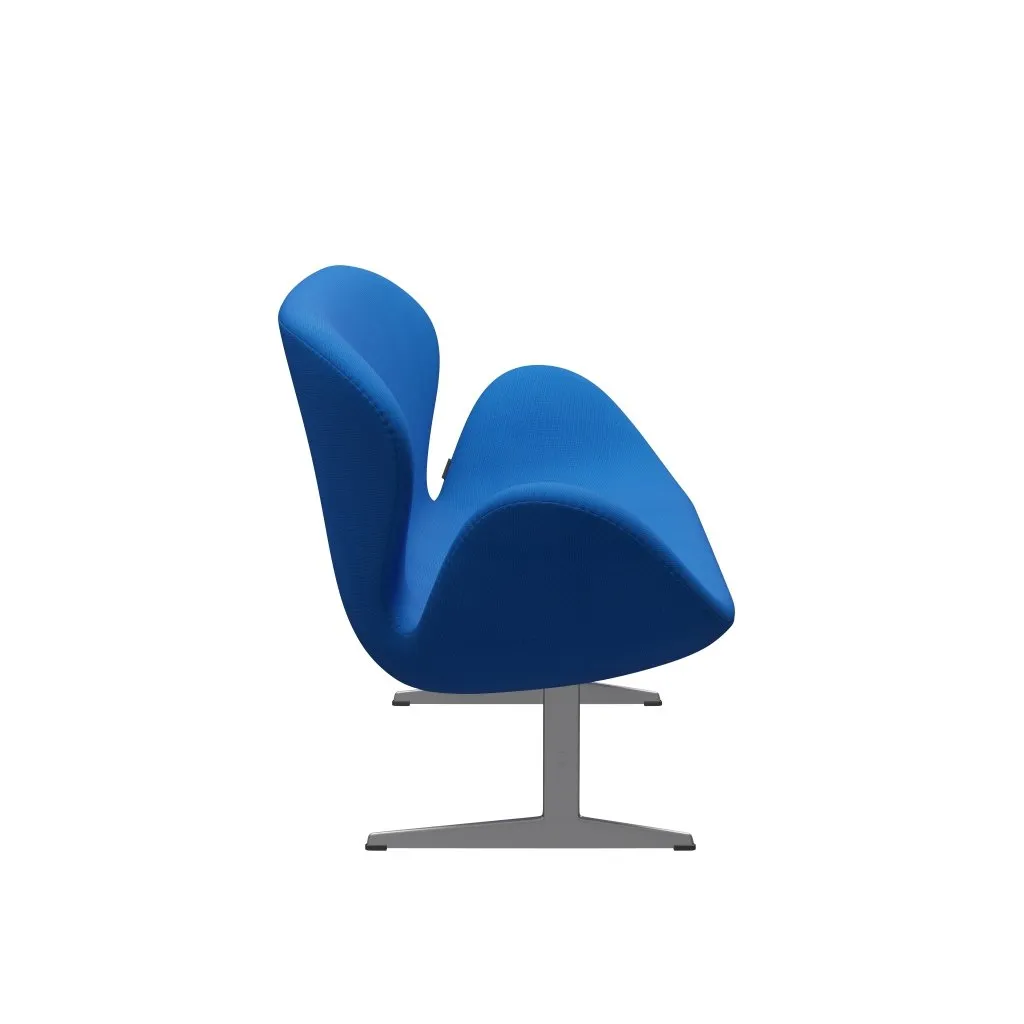 Fritz Hansen Swan™ Sofa 2 Seater, Silver Grey/Fame Ocean Blue