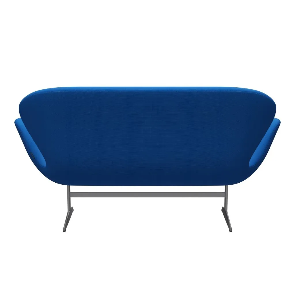 Fritz Hansen Swan™ Sofa 2 Seater, Silver Grey/Fame Ocean Blue
