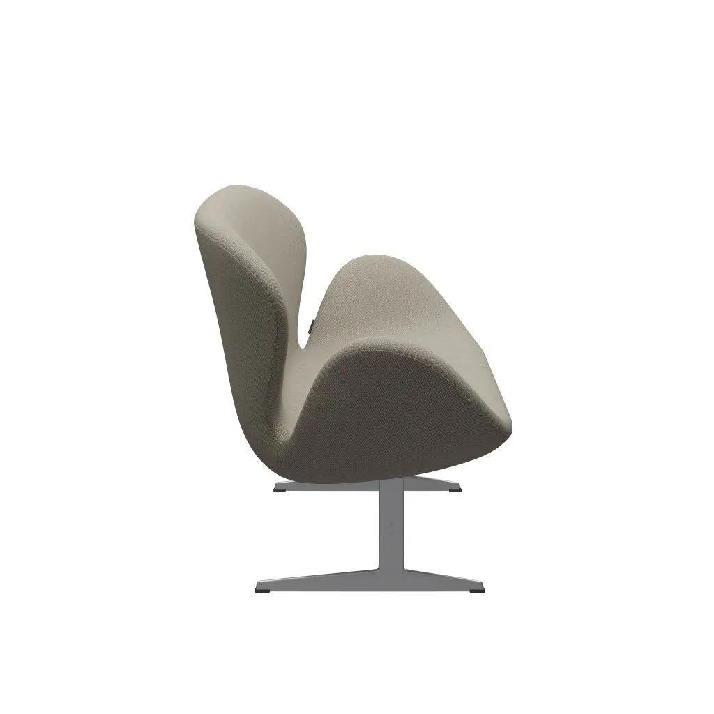 Fritz Hansen Swan™ Sofa 2 Seater, Silver Grey/Fiord Taupe Light
