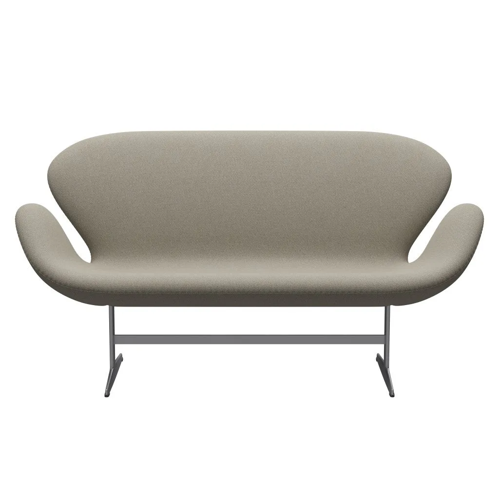 Fritz Hansen Swan™ Sofa 2 Seater, Silver Grey/Fiord Taupe Light