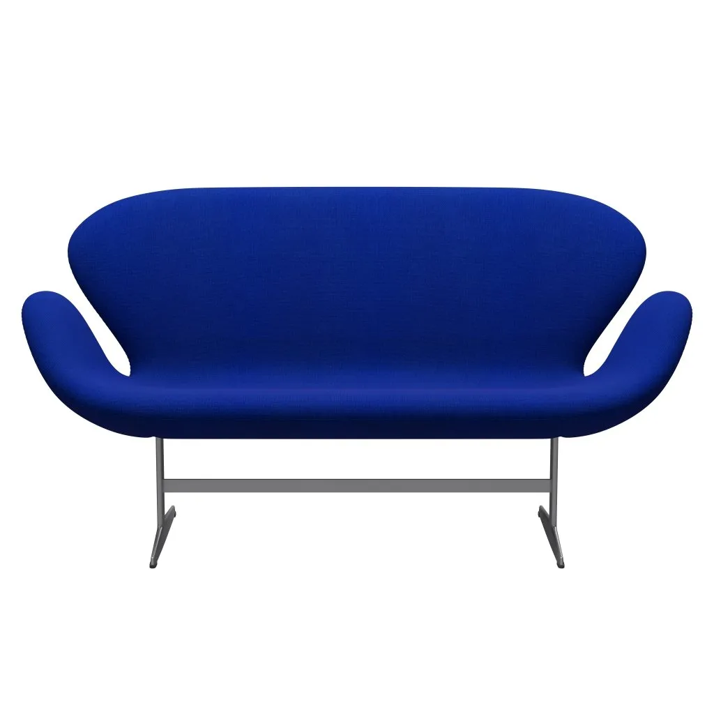 Fritz Hansen Swan™ Sofa 2 Seater, Silver Grey/Hallingdal Blue