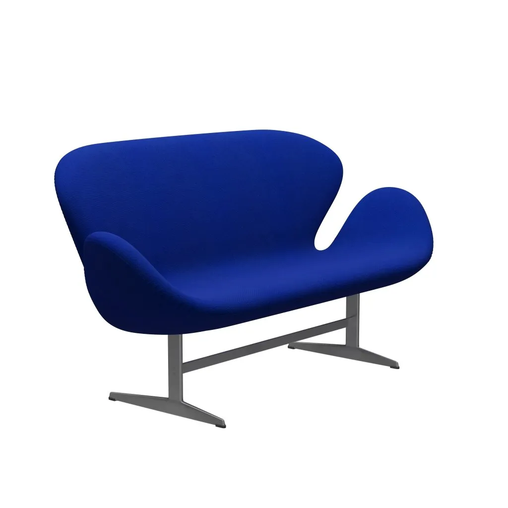 Fritz Hansen Swan™ Sofa 2 Seater, Silver Grey/Hallingdal Blue