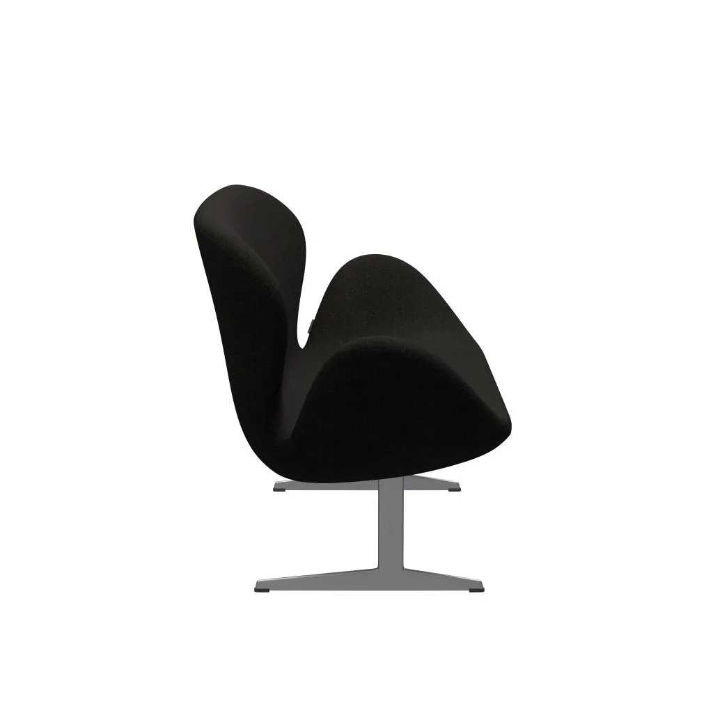Fritz Hansen Swan™ Sofa 2 Seater, Silver Grey/Hallingdal Brown/Dark Grey