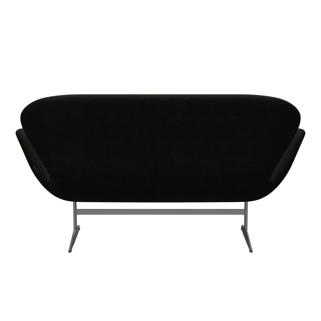 Fritz Hansen Swan™ Sofa 2 Seater, Silver Grey/Hallingdal Brown/Dark Grey
