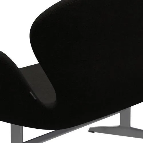 Fritz Hansen Swan™ Sofa 2 Seater, Silver Grey/Hallingdal Brown/Dark Grey