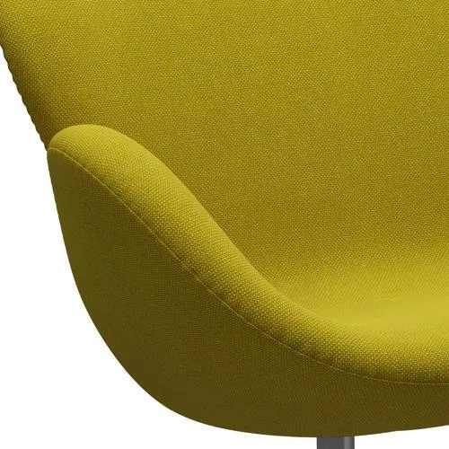 Fritz Hansen Swan™ Sofa 2 Seater, Silver Grey/Hallingdal Yellow/Green