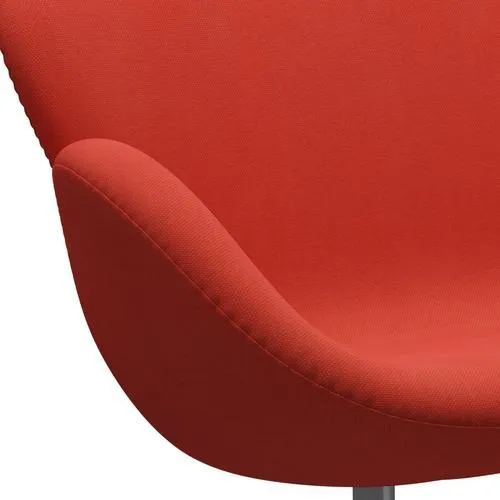 Fritz Hansen Swan™ Sofa 2 Seater, Silver Grey/Steelcut Light Red