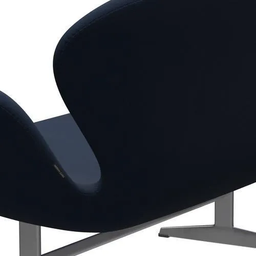 Fritz Hansen Swan™ Sofa 2 Seater, Silver Grey/Steelcut Ocean Blue Dark