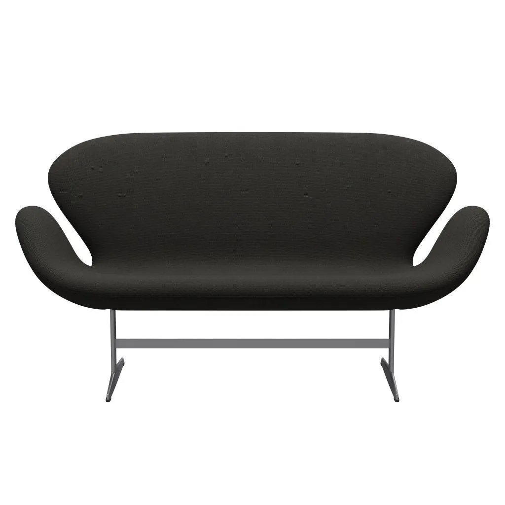 Fritz Hansen Swan™ Sofa 2 Seater, Silver Grey/Steelcut Trio Dark Brown