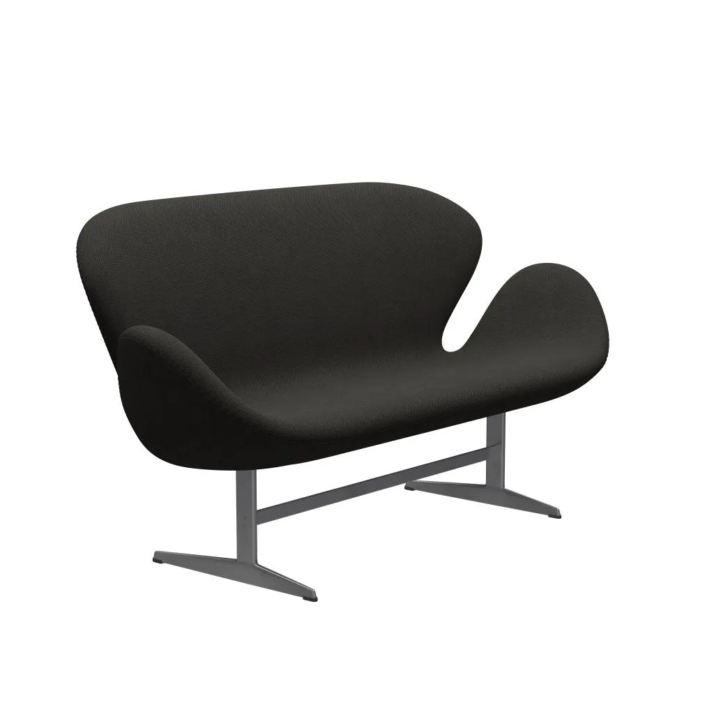 Fritz Hansen Swan™ Sofa 2 Seater, Silver Grey/Steelcut Trio Dark Brown