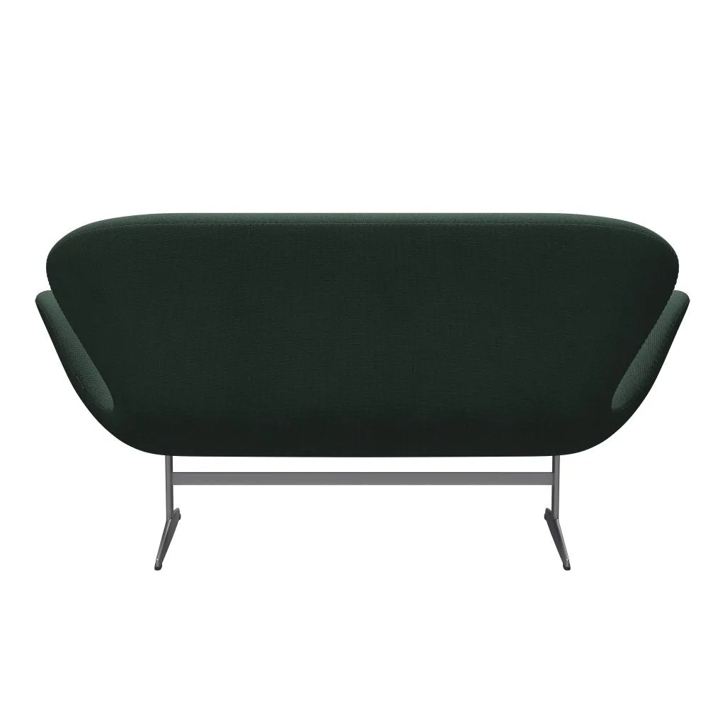 Fritz Hansen Swan™ Sofa 2 Seater, Silver Grey/Steelcut Trio Dusty Green