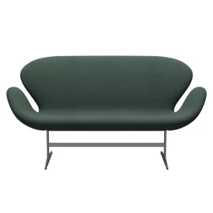 Fritz Hansen Swan™ Sofa 2 Seater, Silver Grey/Steelcut Trio Dusty Green