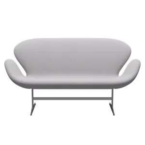Fritz Hansen Swan™ Sofa 2 Seater, Silver Grey/Steelcut Trio White & Light Grey