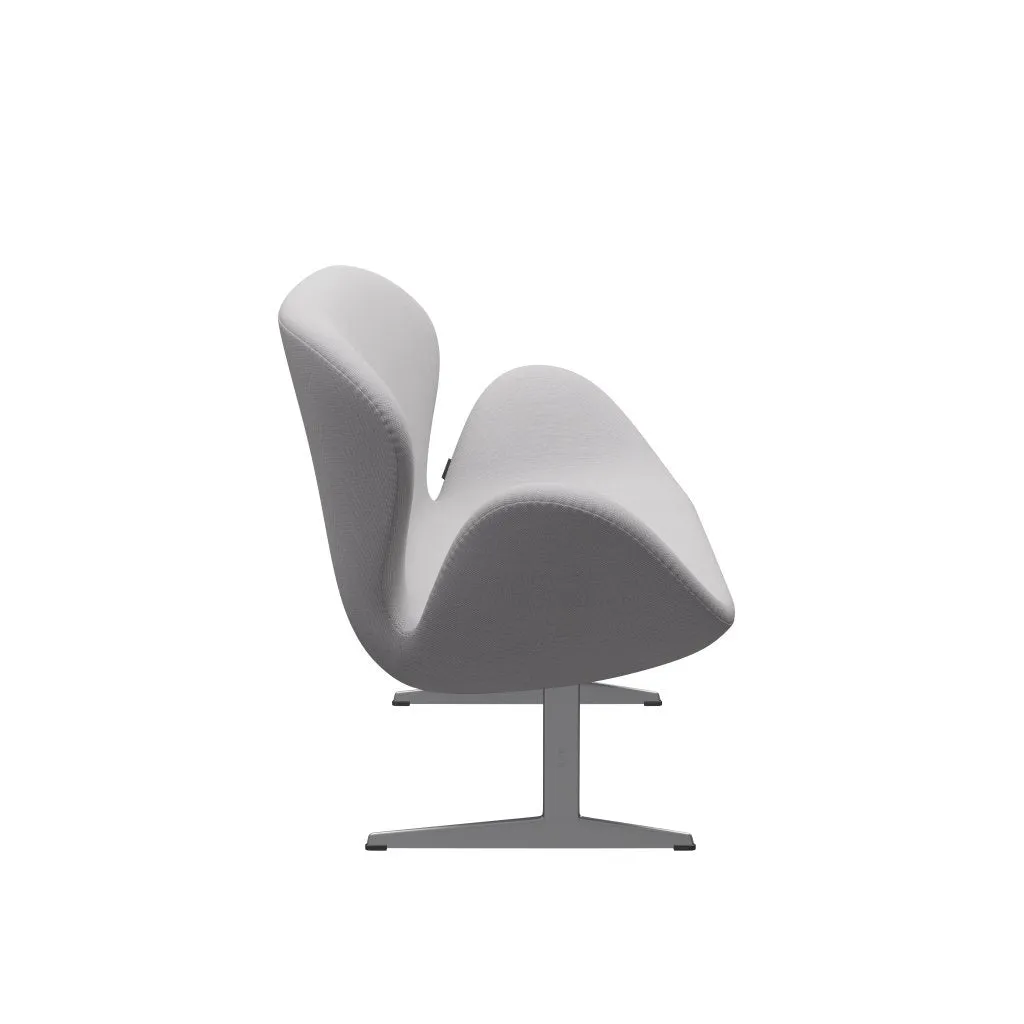 Fritz Hansen Swan™ Sofa 2 Seater, Silver Grey/Steelcut Trio White & Light Grey