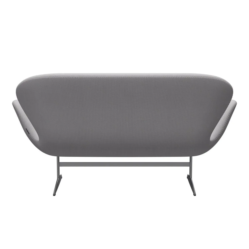Fritz Hansen Swan™ Sofa 2 Seater, Silver Grey/Steelcut Trio White & Light Grey