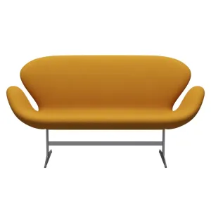 Fritz Hansen Swan™ Sofa 2 Seater, Silver Grey/Tonus Warm Yellow