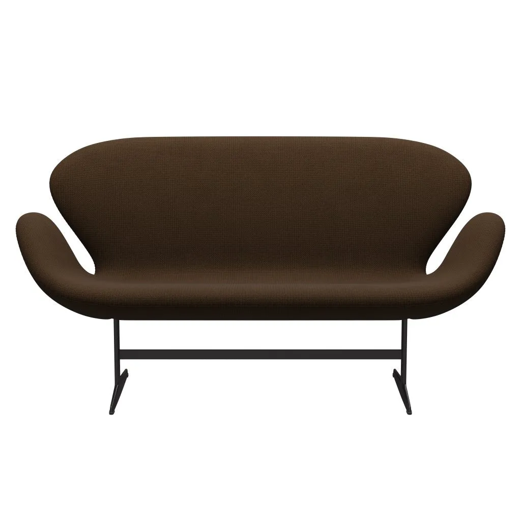 Fritz Hansen Swan™ Sofa 2 Seater, Warm Graphite/Diablo Chestnut