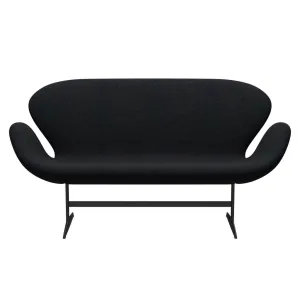 Fritz Hansen Swan™ Sofa 2 Seater, Warm Graphite/Divina Md Black