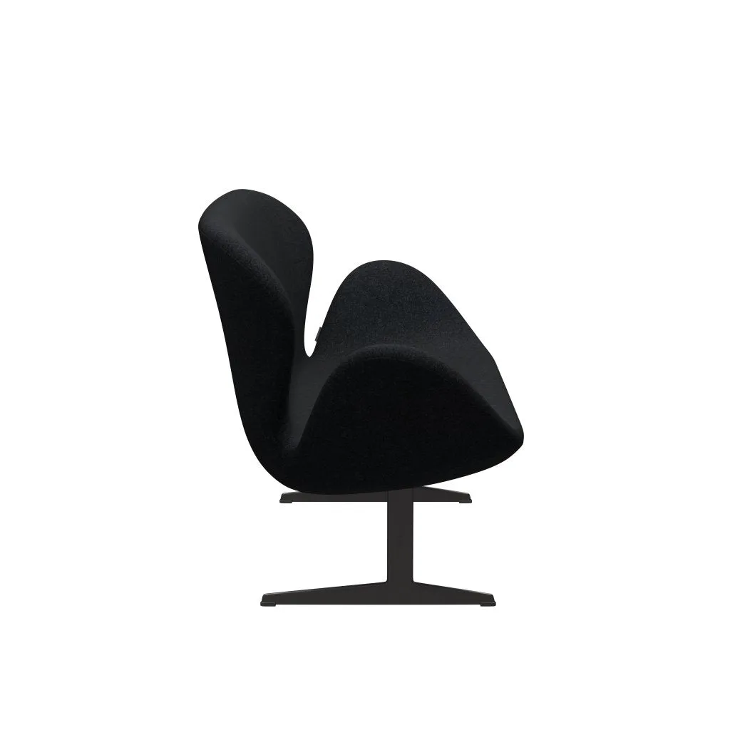 Fritz Hansen Swan™ Sofa 2 Seater, Warm Graphite/Divina Md Black