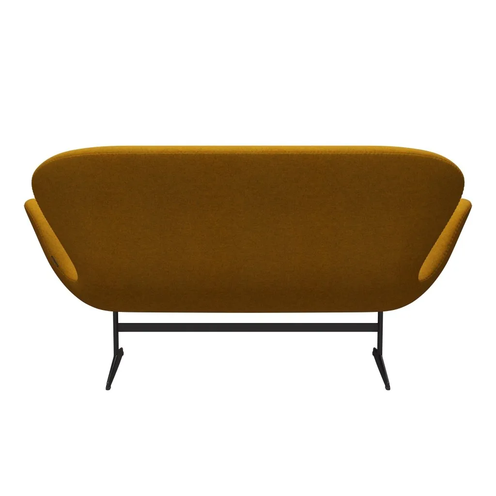 Fritz Hansen Swan™ Sofa 2 Seater, Warm Graphite/Divina Melange Ochre Yellow