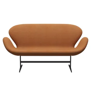 Fritz Hansen Swan™ Sofa 2 Seater, Warm Graphite/Divina Melange Orange Light
