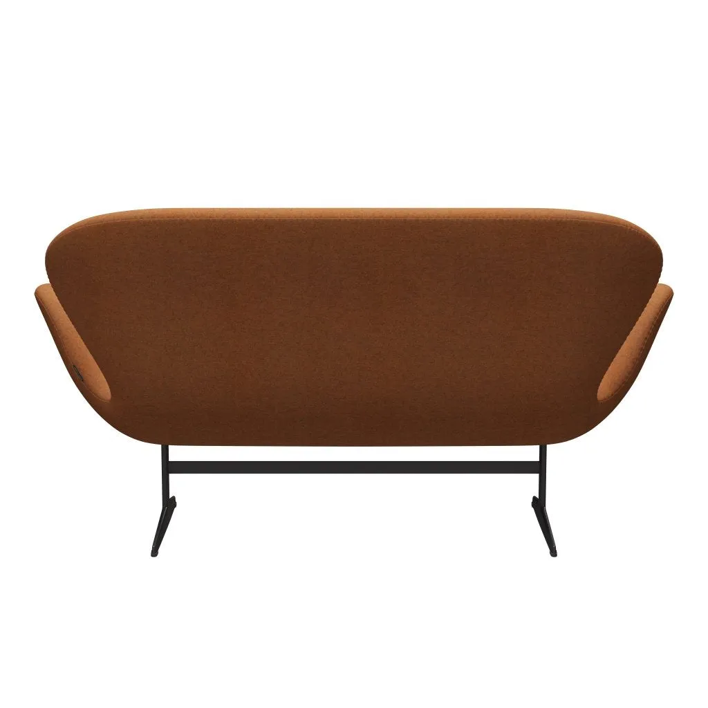 Fritz Hansen Swan™ Sofa 2 Seater, Warm Graphite/Divina Melange Orange Light
