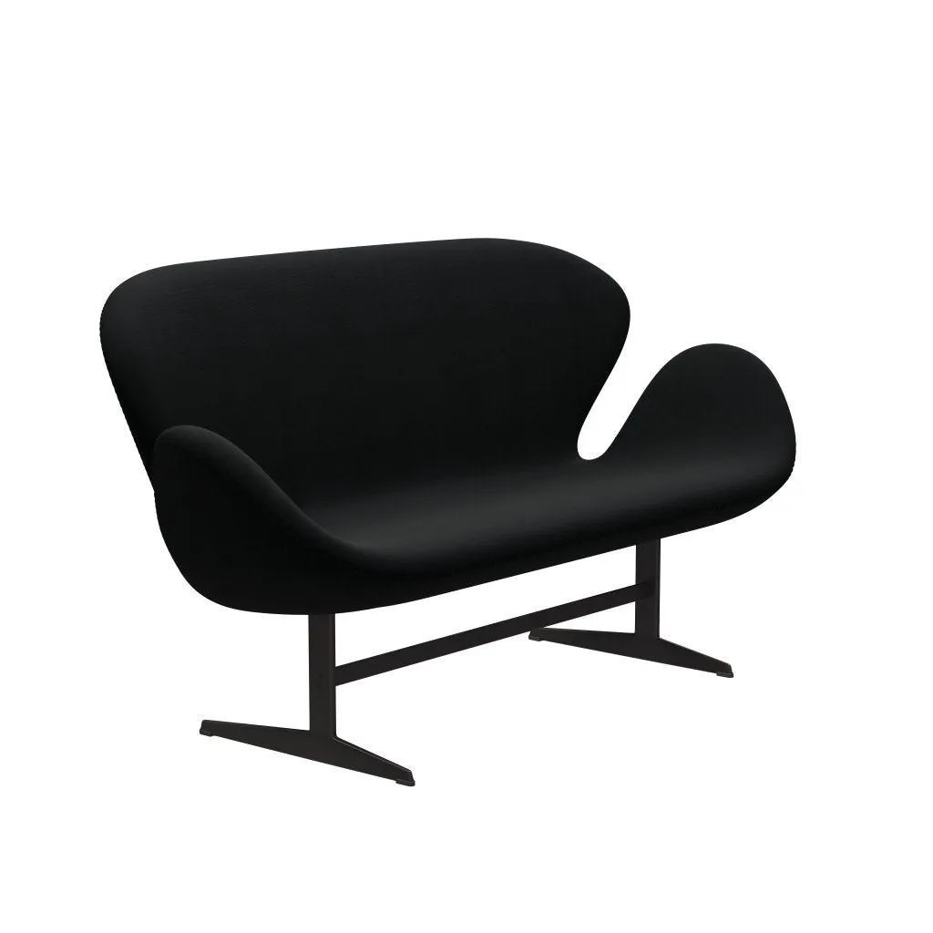 Fritz Hansen Swan™ Sofa 2 Seater, Warm Graphite/Fame Black