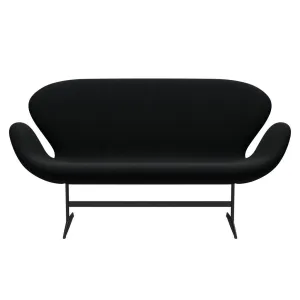 Fritz Hansen Swan™ Sofa 2 Seater, Warm Graphite/Fame Black