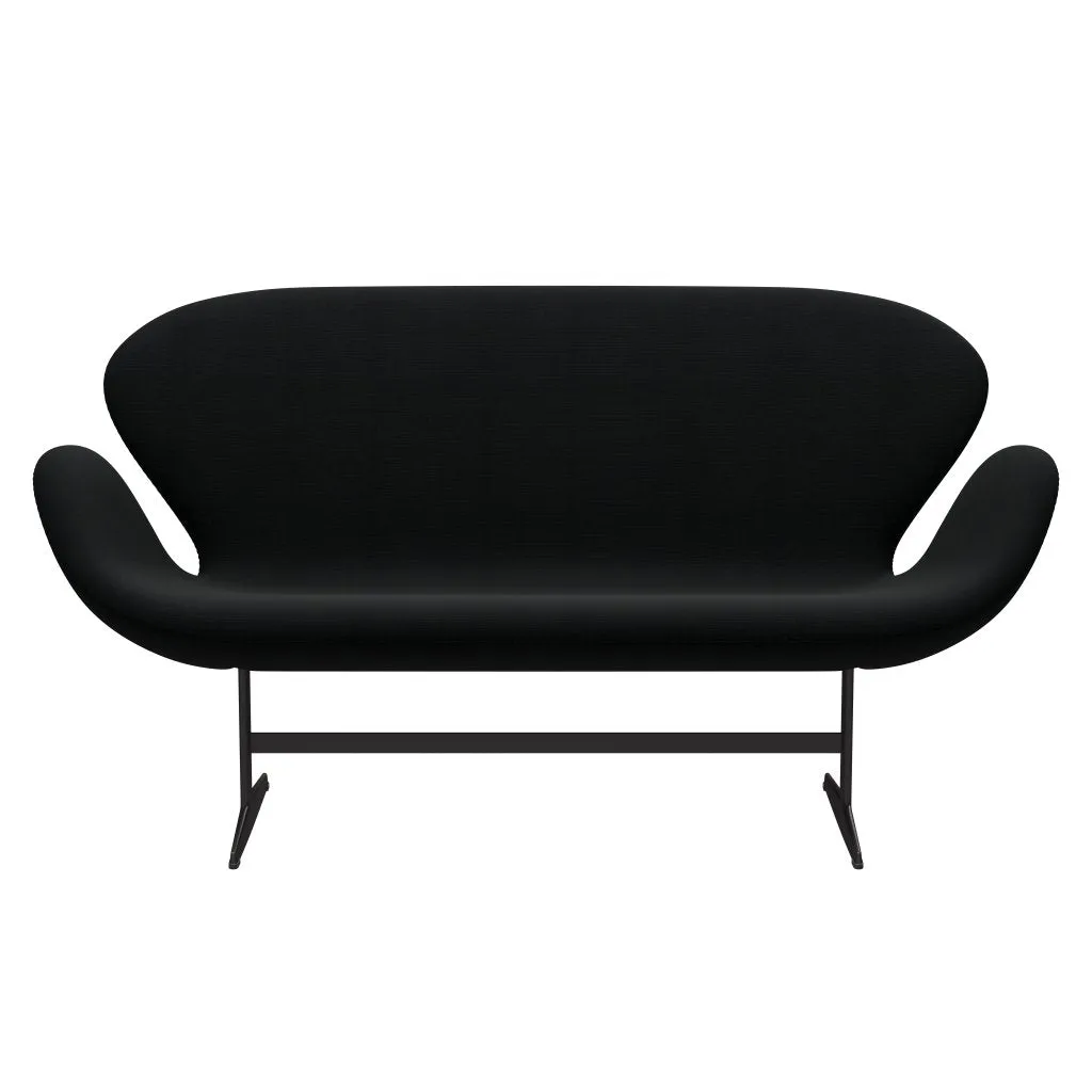Fritz Hansen Swan™ Sofa 2 Seater, Warm Graphite/Fame Black