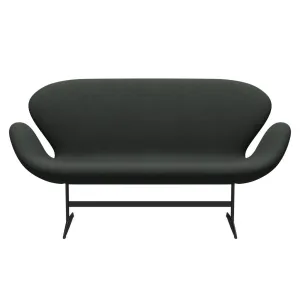 Fritz Hansen Swan™ Sofa 2 Seater, Warm Graphite/Fiord Black Multicoloured
